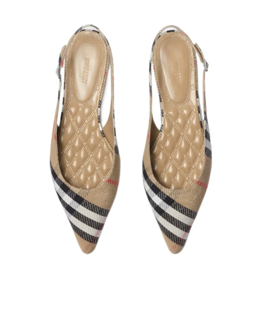 Check Birdie Slingback Flats