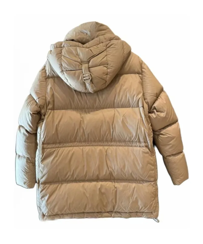 Long-Sleeved Hooded Down Jacket