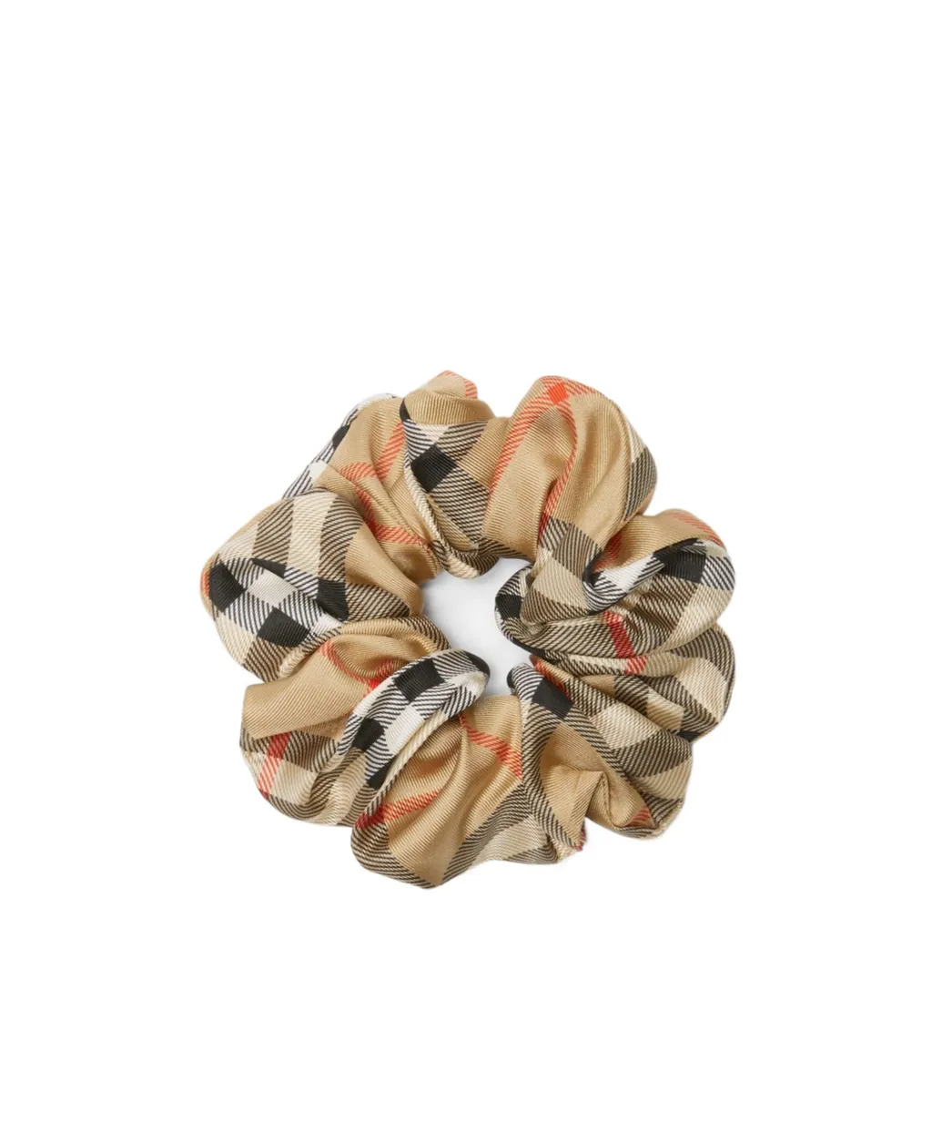 Checked Hair Scrunchie