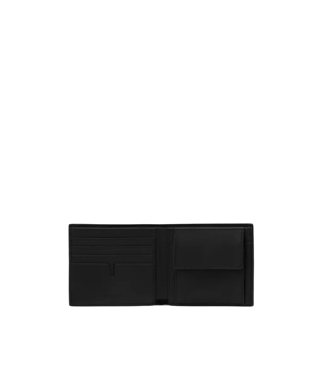 Embossed-Check Bi-Fold Wallet