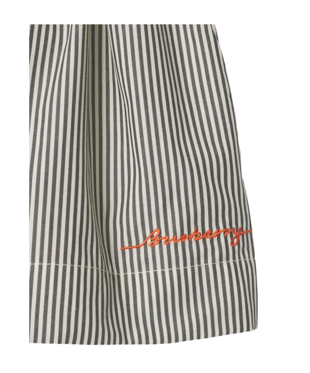 Striped Cotton Shorts