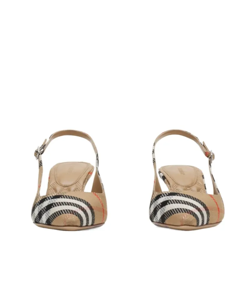 Birdie Checked Slingback Pumps