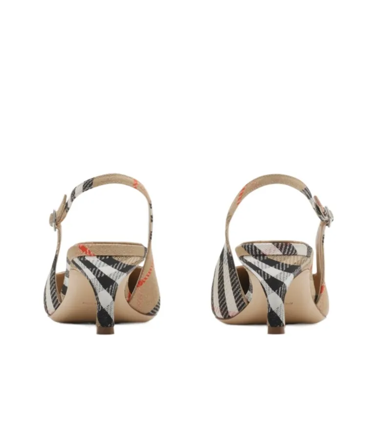 Birdie Checked Slingback Pumps