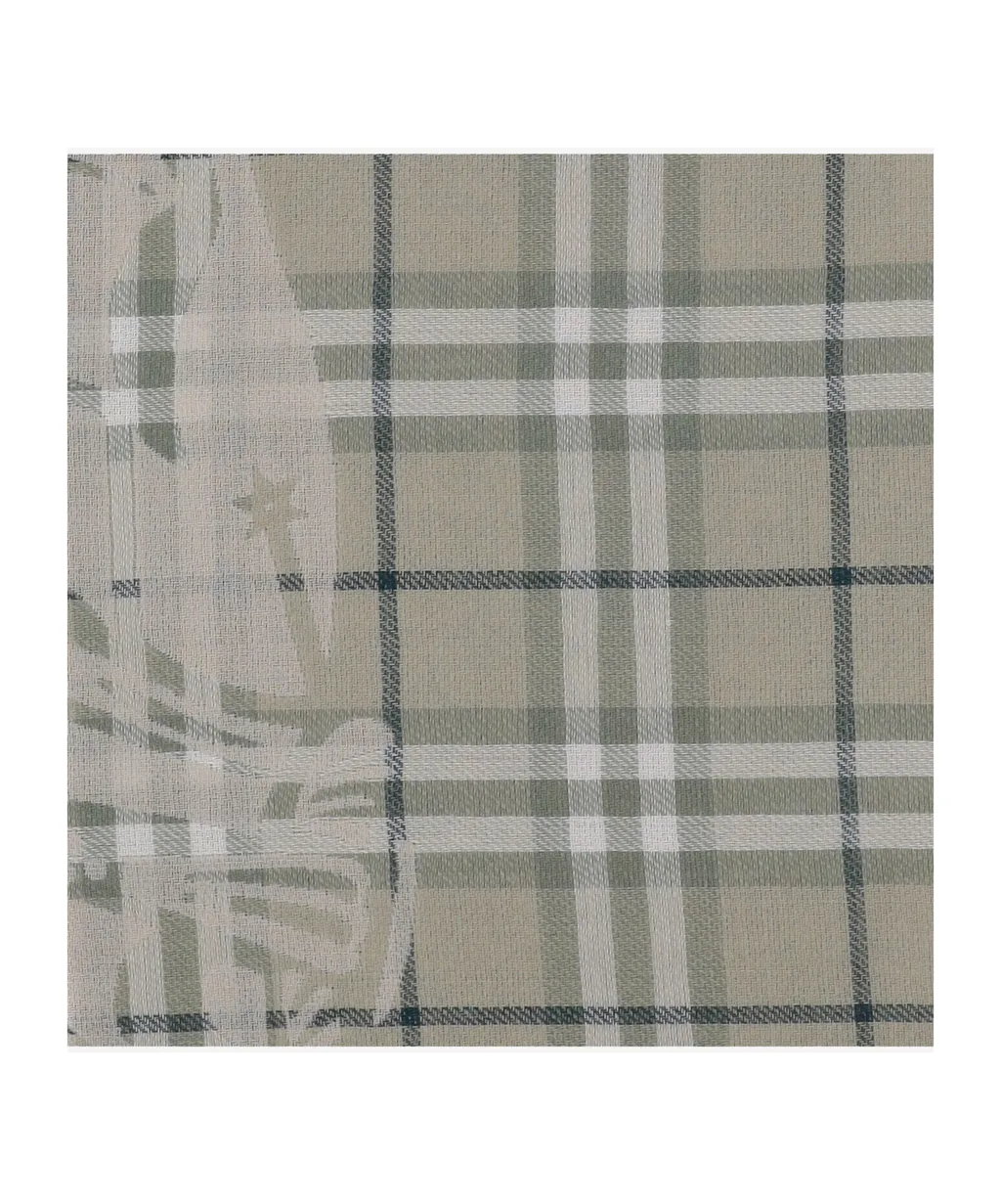 Checked Frayed-Edge Scarf