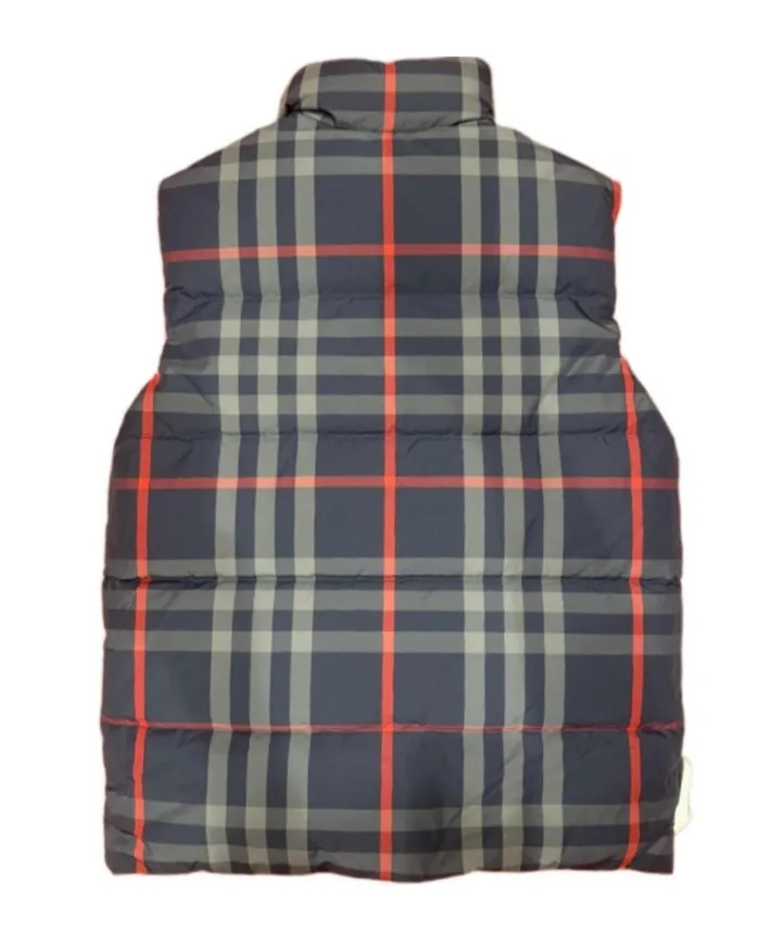 Checked Down Vest