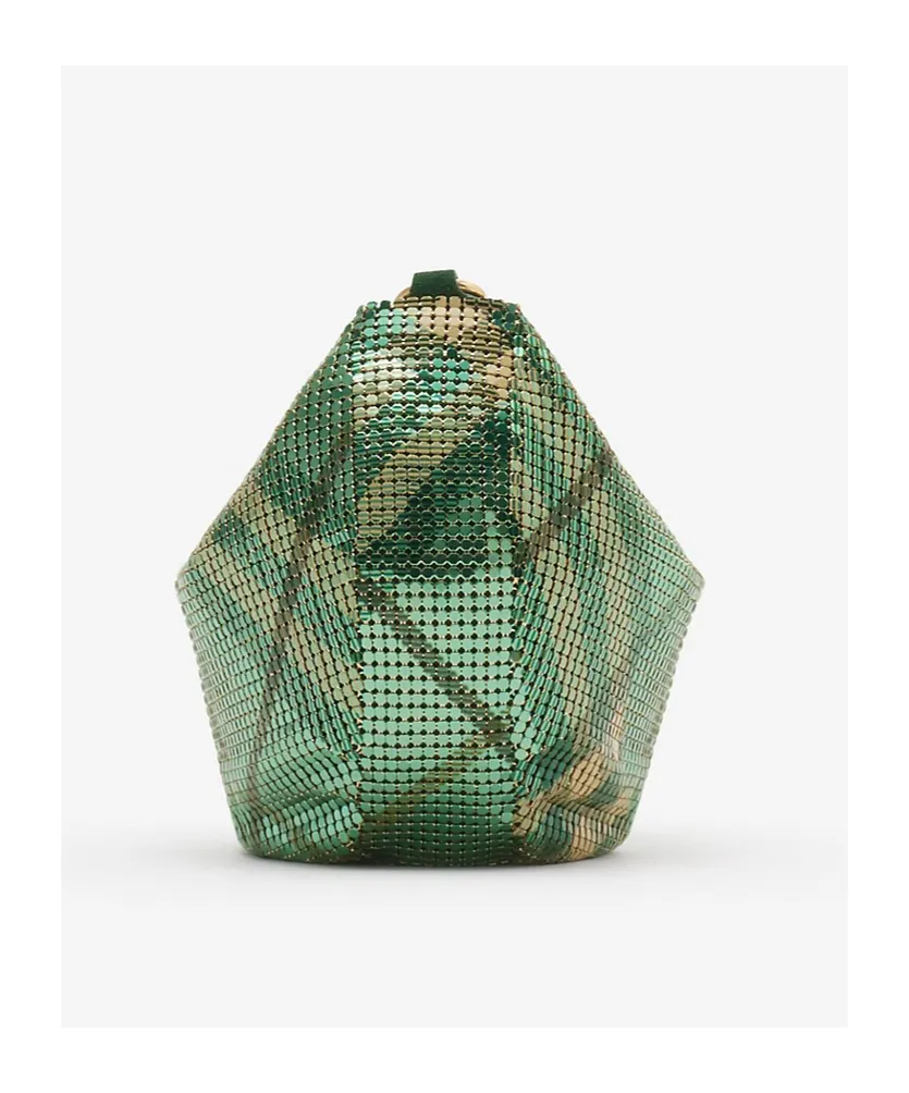 Chainmail-Linked Checked Shoulder Bag