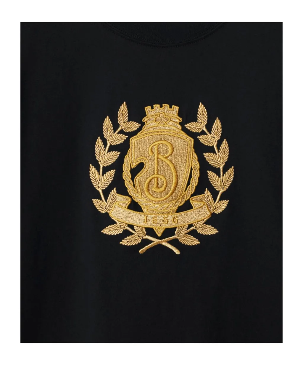 B Crest Embroidered Crewneck T-Shirt