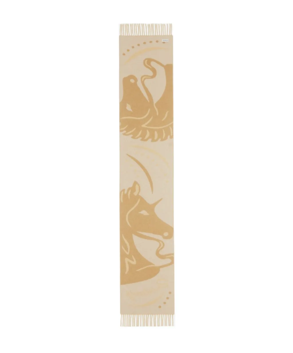 Mirrored Horse-Jacquard Scarf