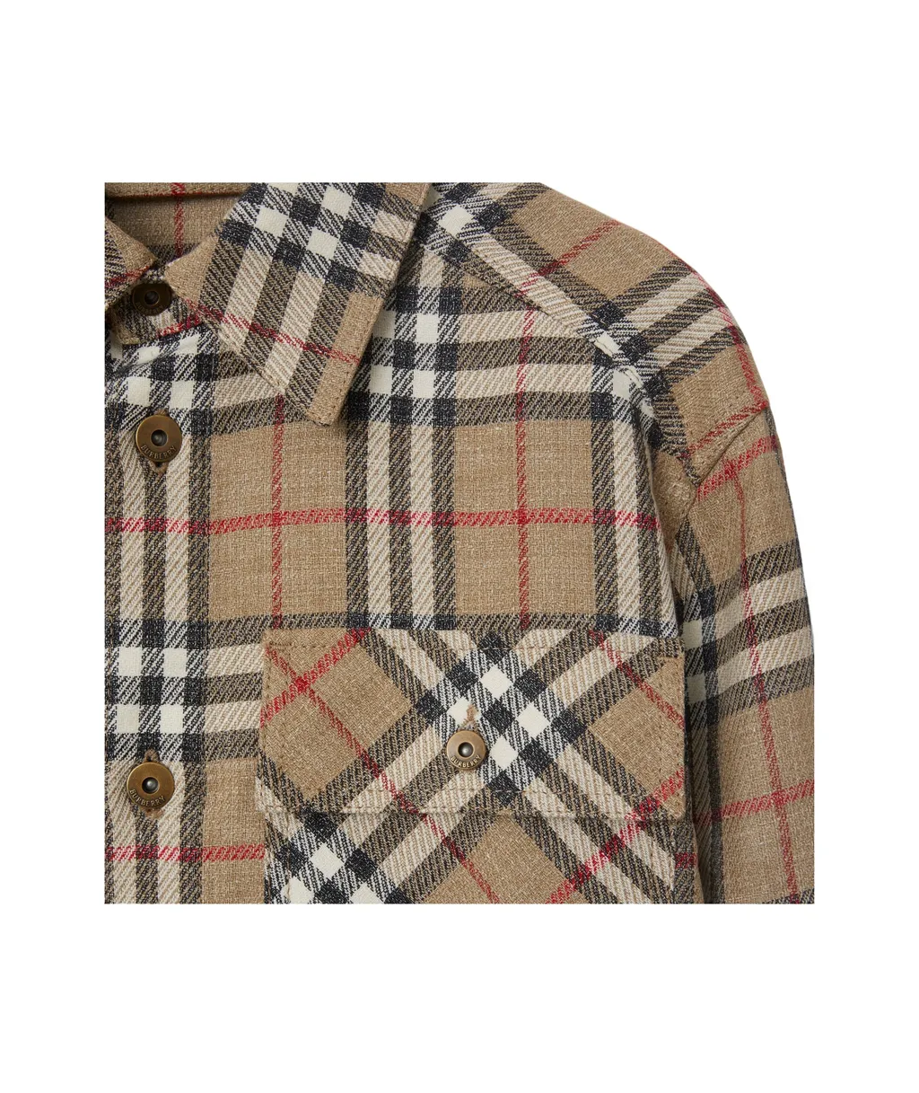 Long Sleeved Checked Buttoned Shirt