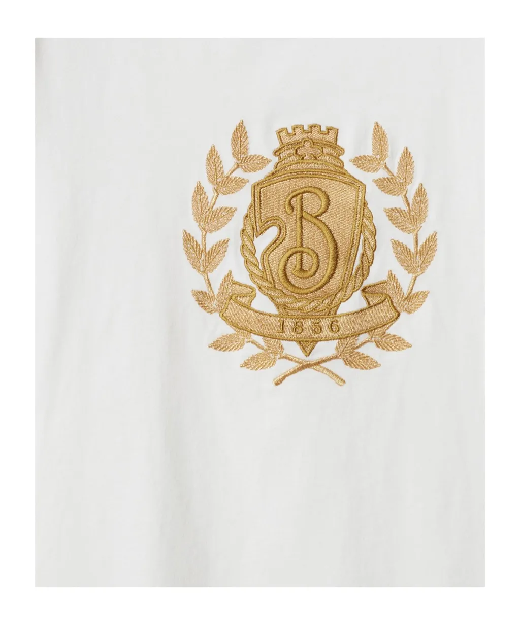 B Crest Embroidered Crewneck T-Shirt