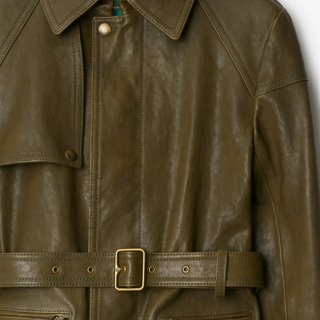 Belted Leather Jacket