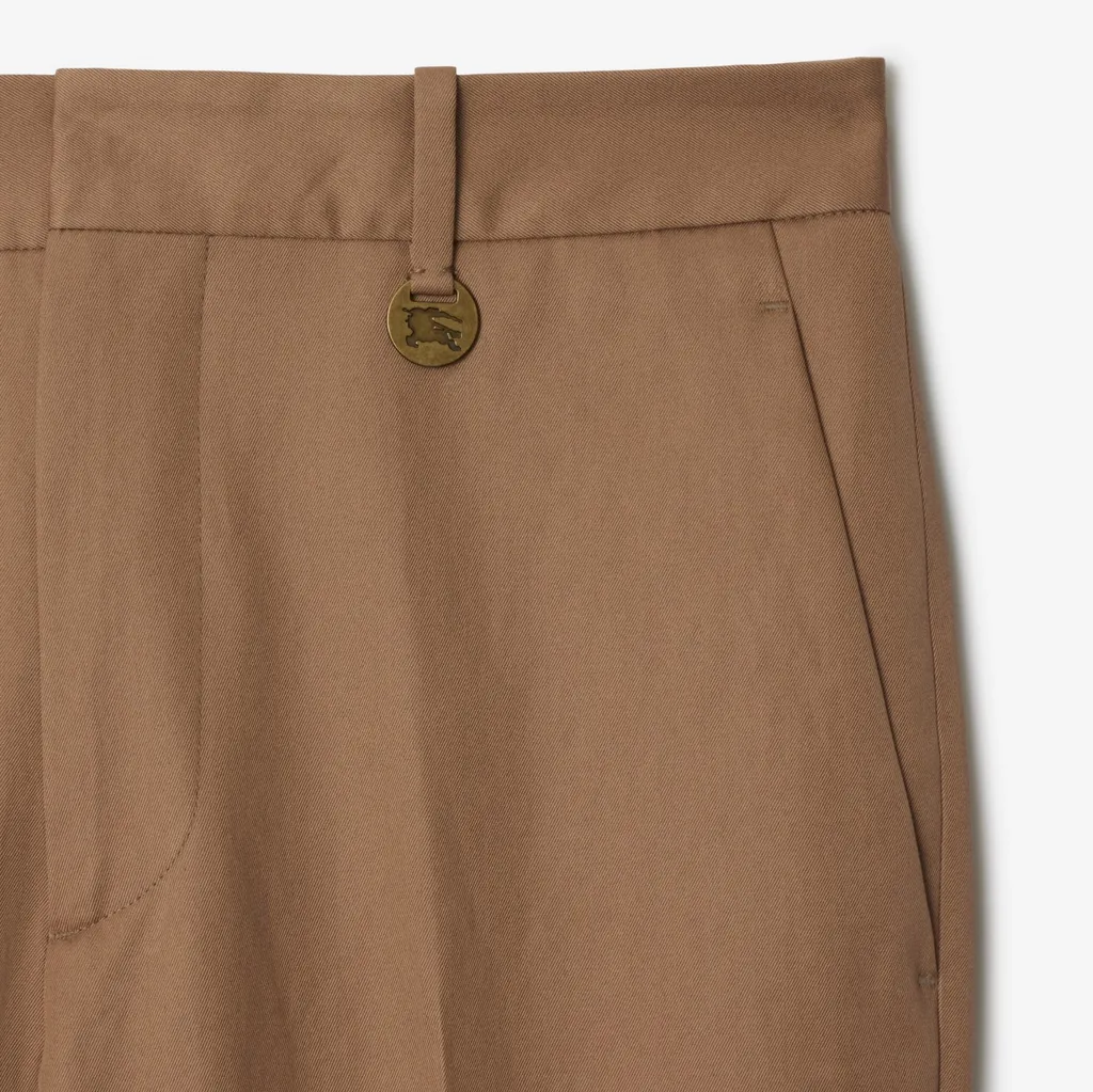 Tapered-Leg Tailored Trousers