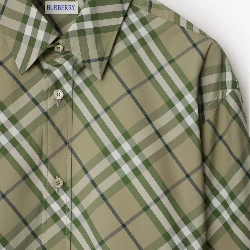 Long Sleeved Buttoned Checked Shirt