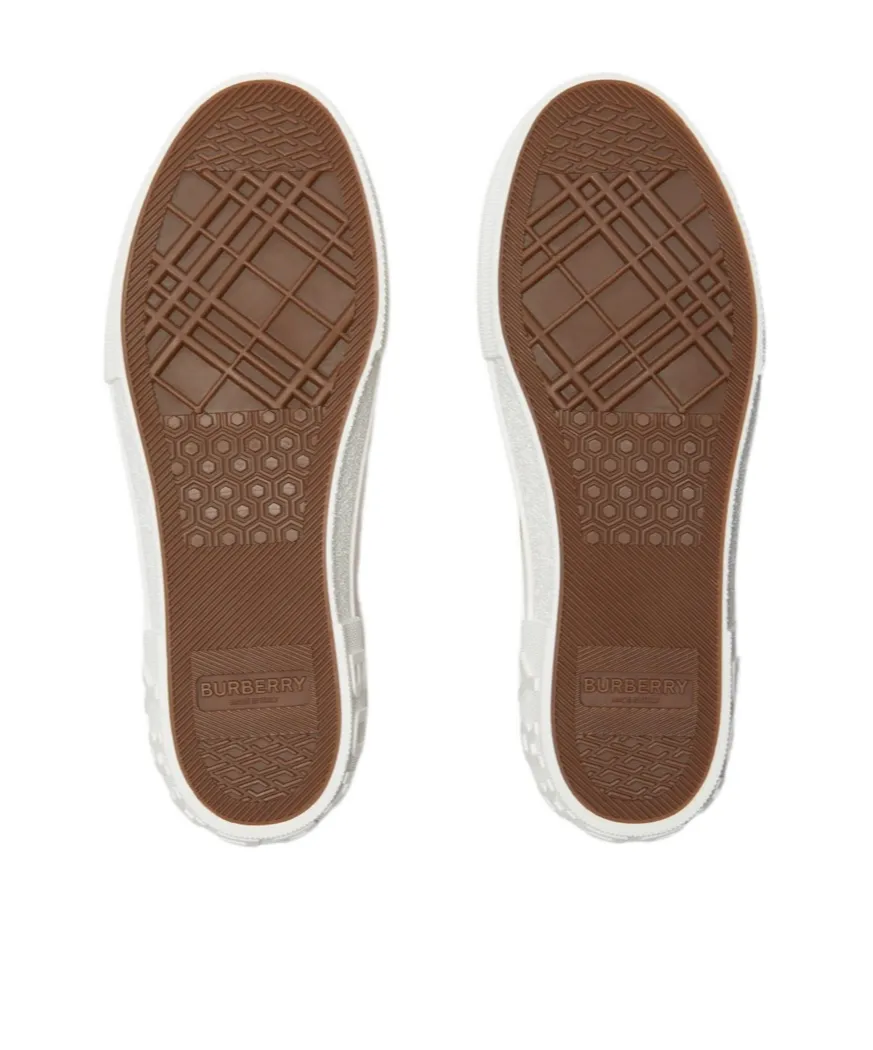 Checked Lace-Up Sneakers