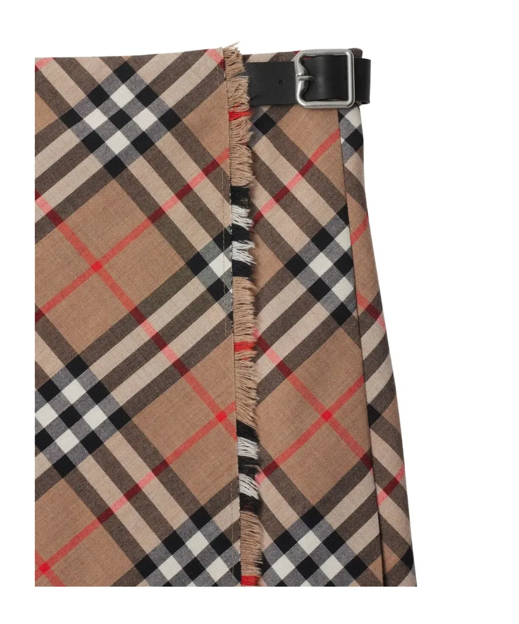 Checked Pleated Mini Skirt