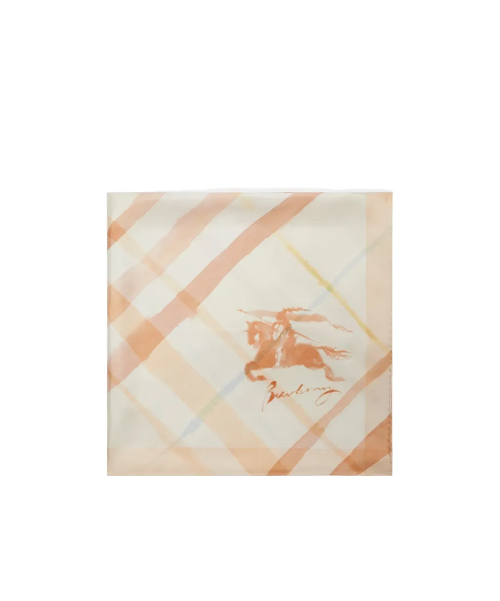 Watercolour Ekd Motif Checked Scarf