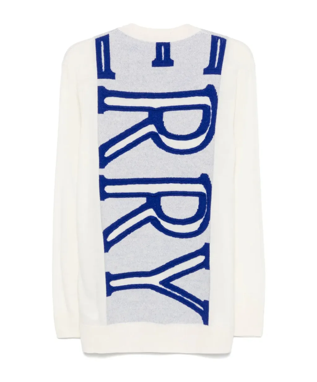 Intarsia-Logo Wool Sweater