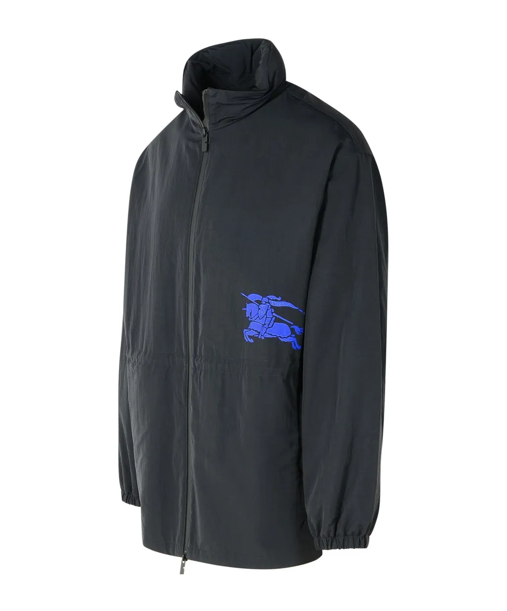 Ekd Motif Drawstring Waist Zipped Jacket