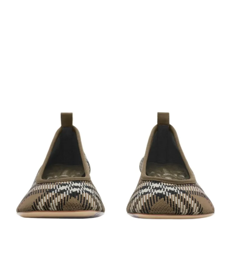 Checked Square-Toe Pumps