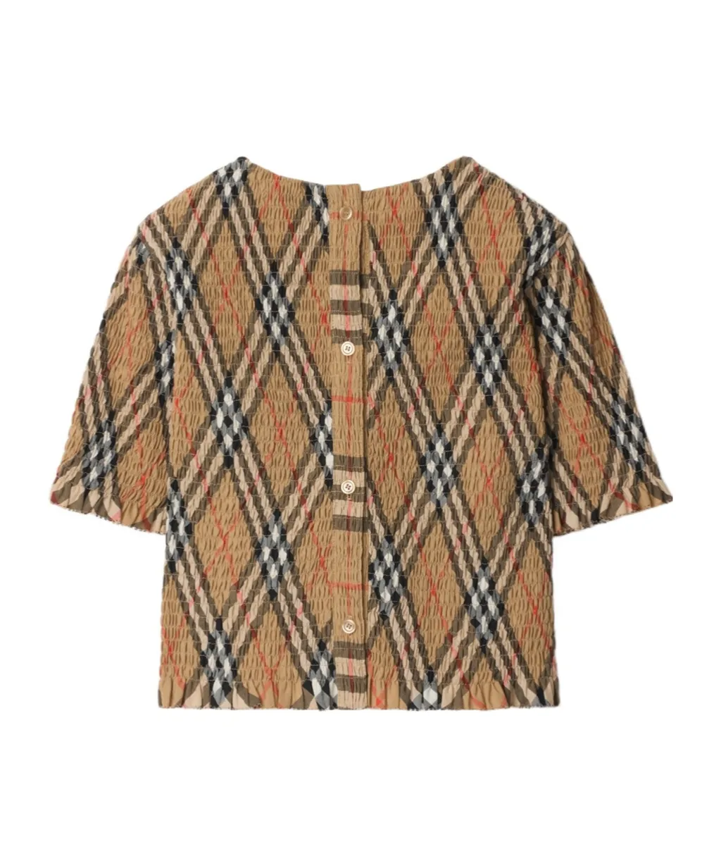 Check Poplin Top