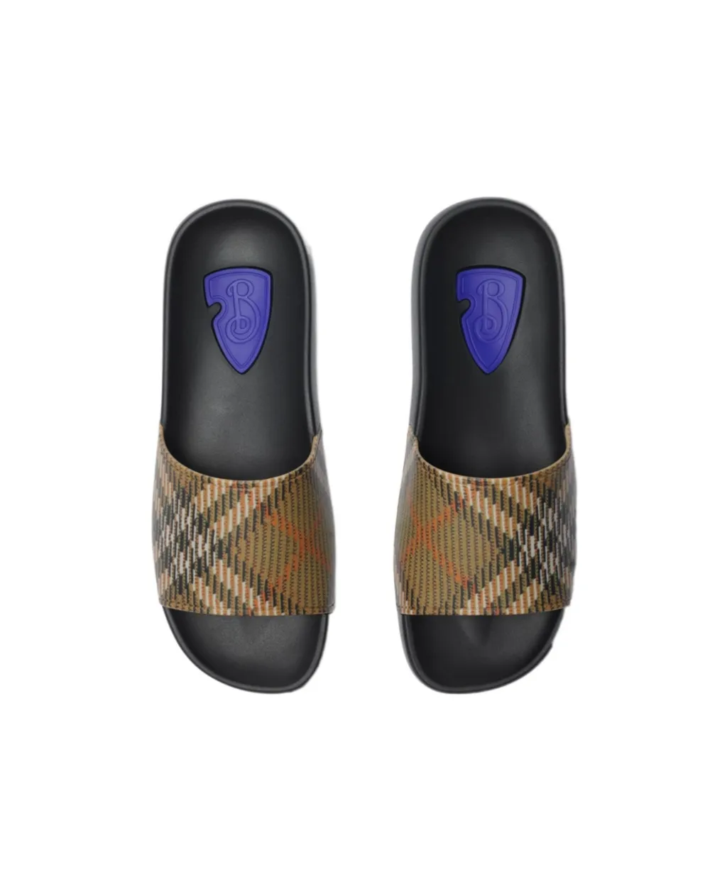 Checked Slip-On Slides