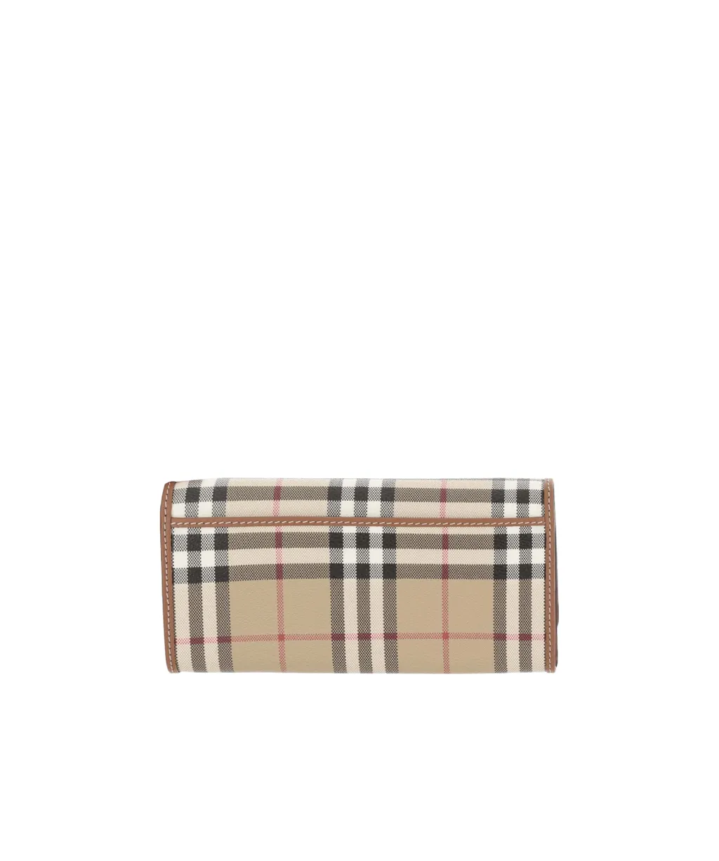 Logo Plaque Checked Wallet