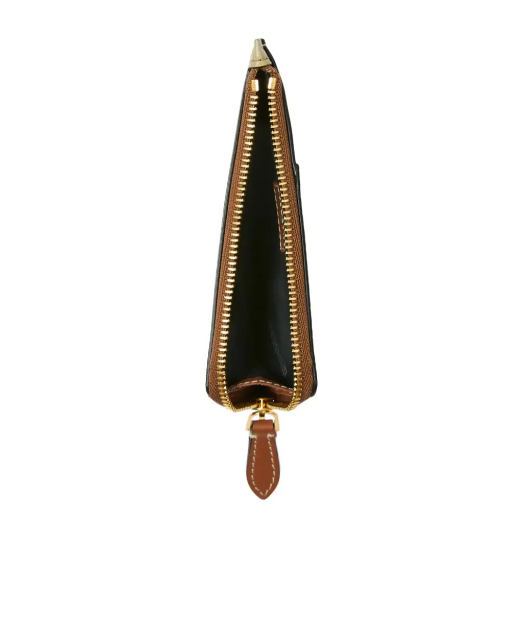 Checked Zip-Up Cardholder