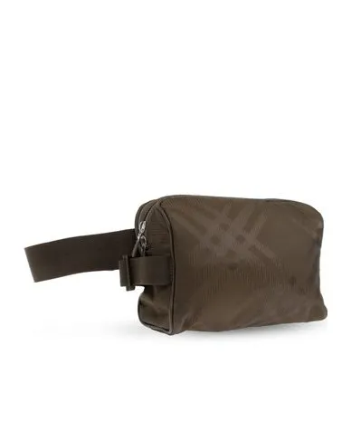 Checkered Zipped Belt Bag