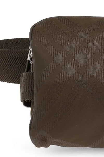 Checkered Zipped Belt Bag