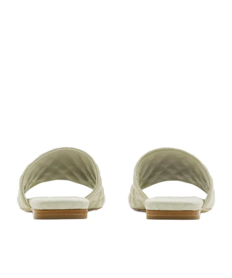 Quilted Leather Flat Sandals