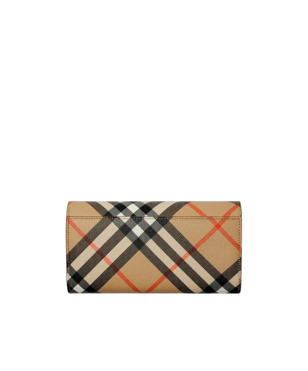 Checked Foldover-Top Wallet