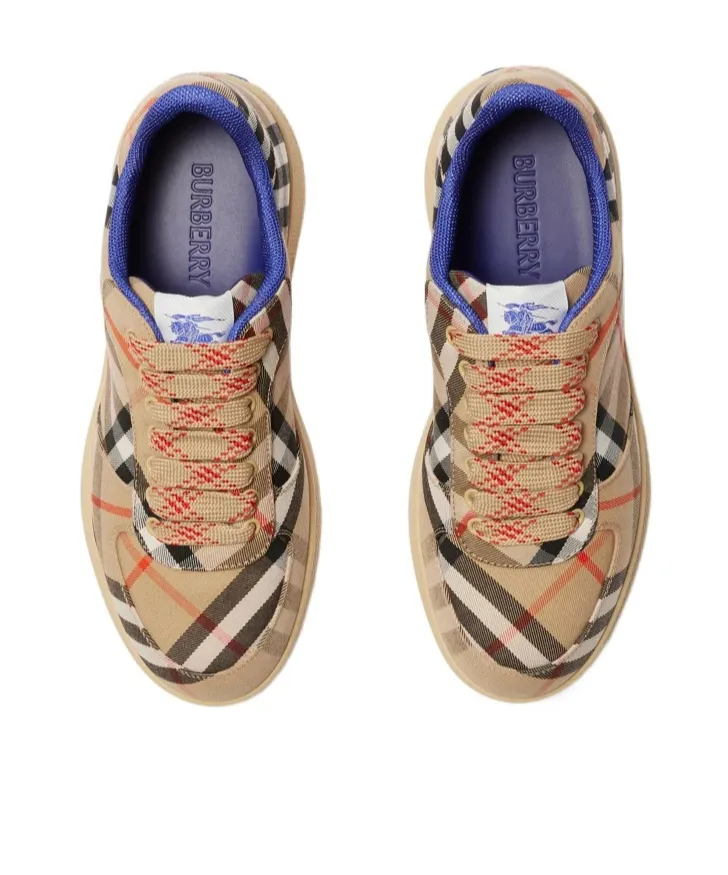 Terrace Checked Lace-Up Sneakers