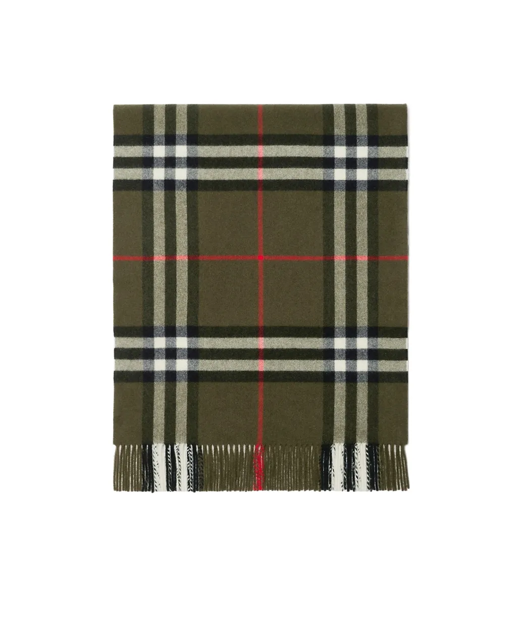 Plaid Fringed Scarf