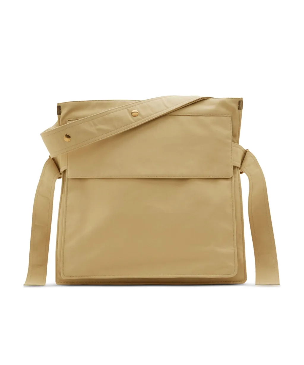 Logo Embroidered Medium Trench Tote Bag