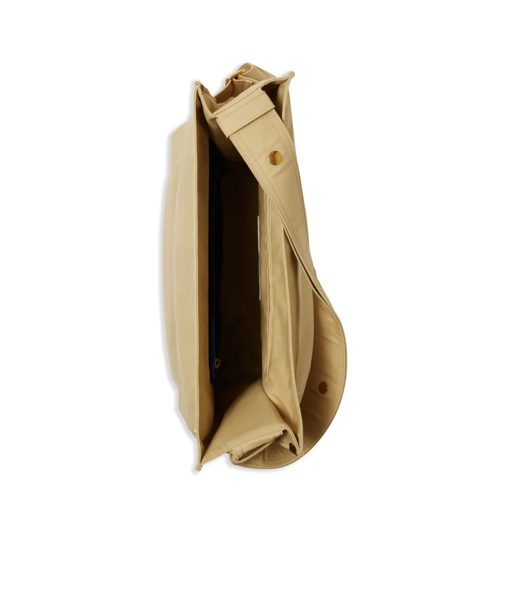 Logo Embroidered Medium Trench Tote Bag