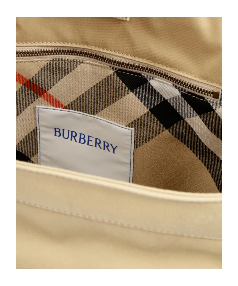 Logo Embroidered Medium Trench Tote Bag