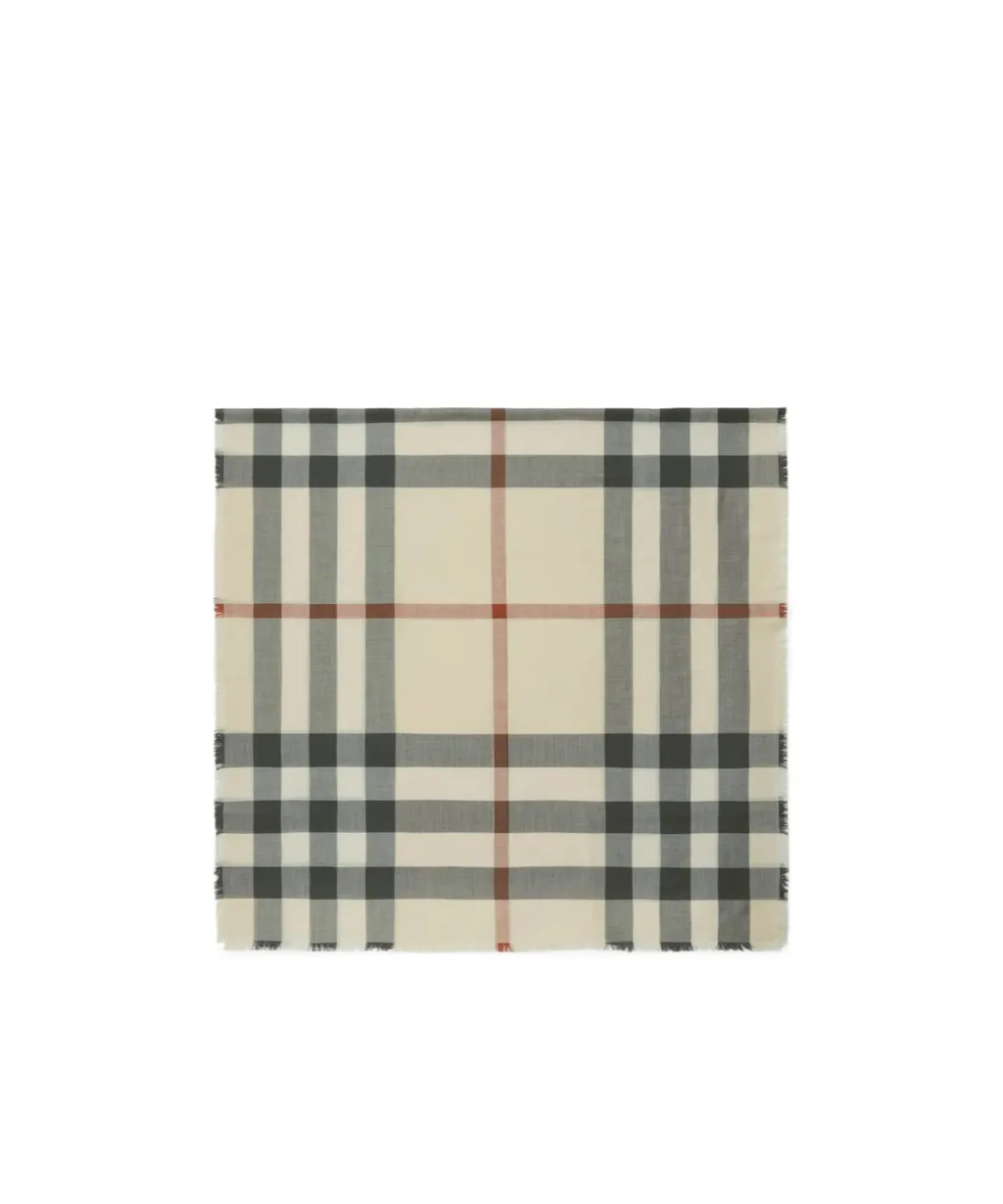 Vintage Check Frayed Scarf