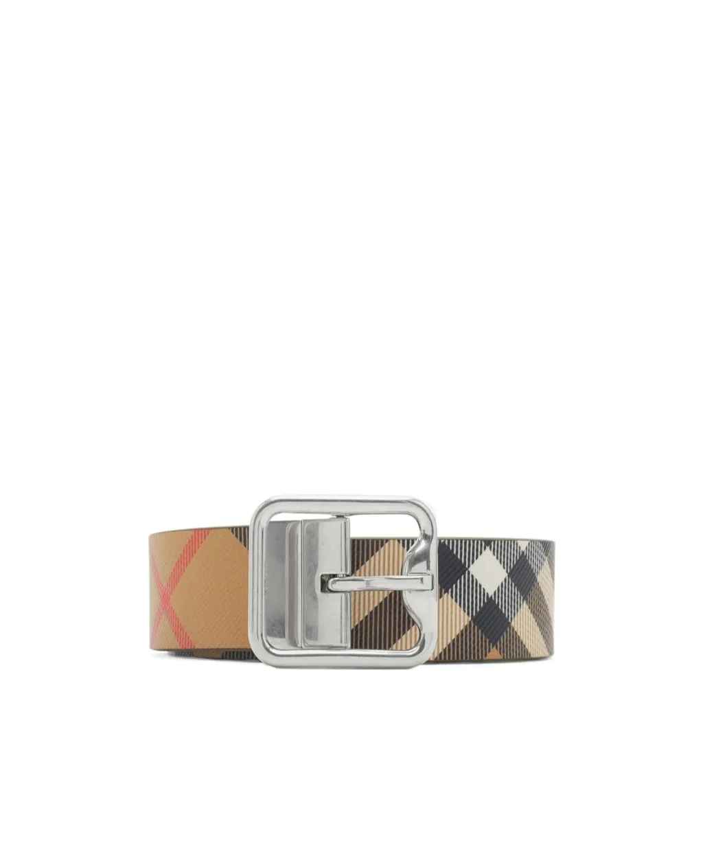 Reversible Checked B Buckle Belt