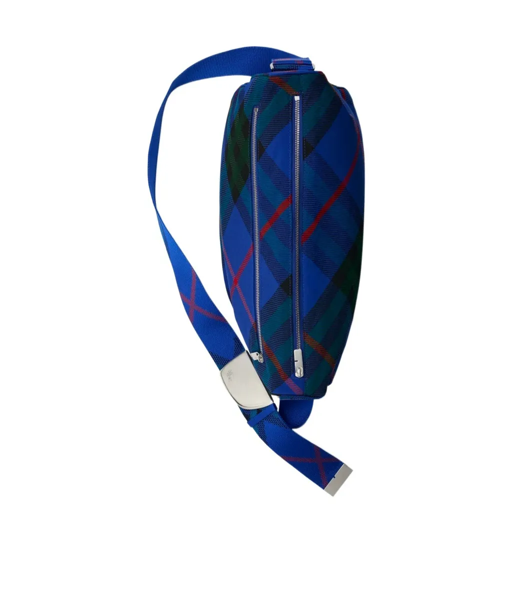 Shield Tartan-Check Zipped Shoulder Bag