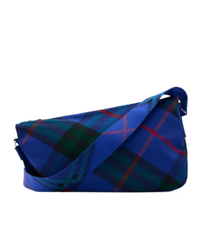 Shield Tartan-Check Zipped Shoulder Bag