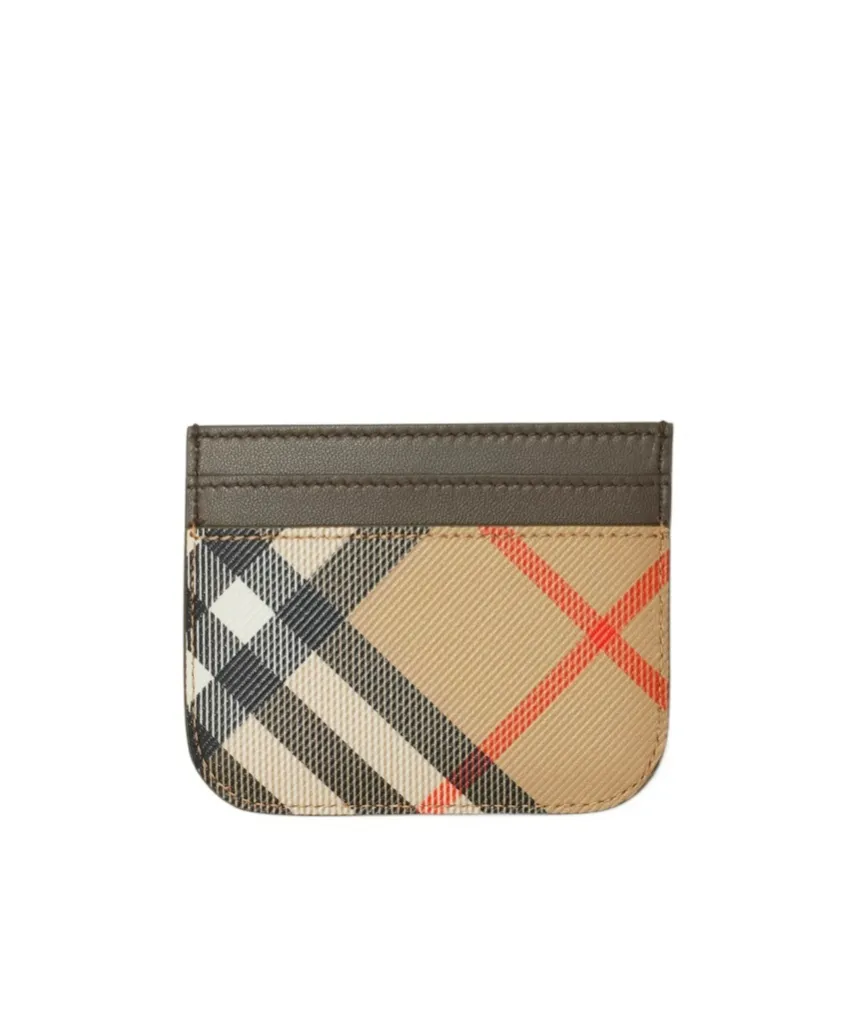Vintage-Check Rectangle Shape Cardholder