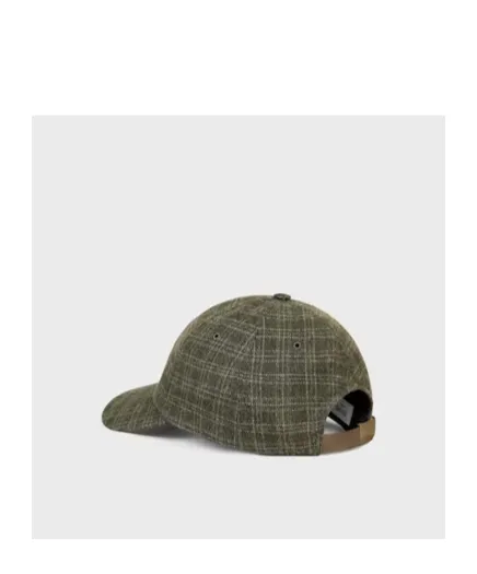 Triomphe Baseball Cap In Checked Wool Felt