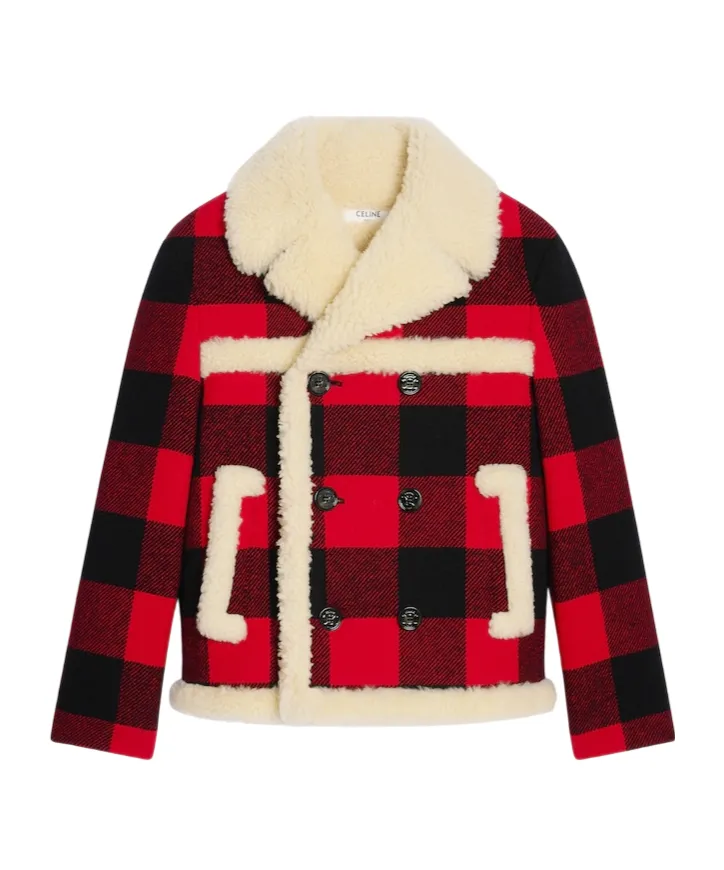 Peacoat In Check Wool