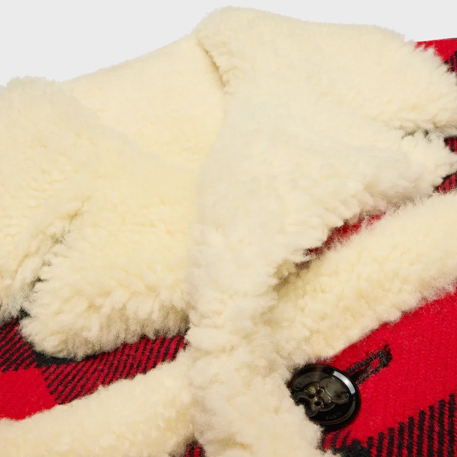 Peacoat In Check Wool