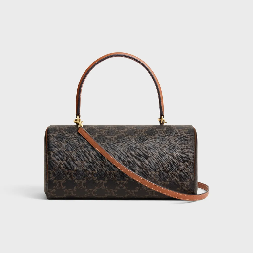 Cylinder Bag In Triomphe Canvas And Calfskin