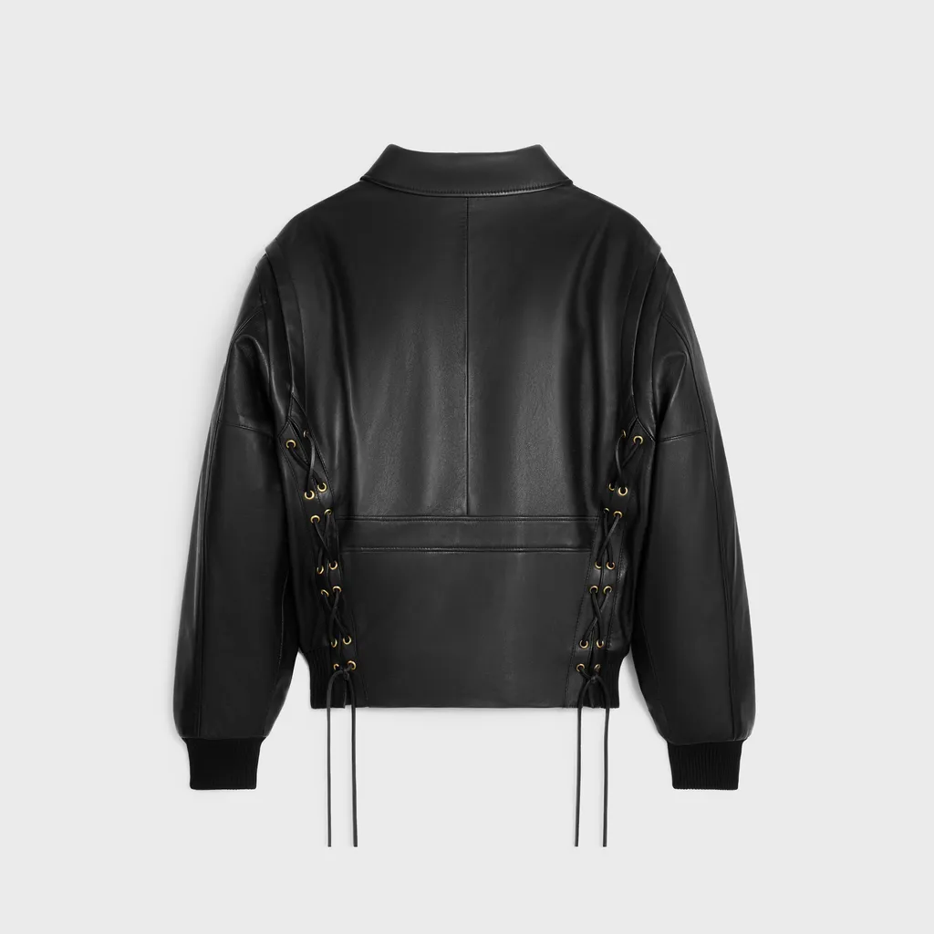 Aviator Blouson Jacket In Soft Lambskin