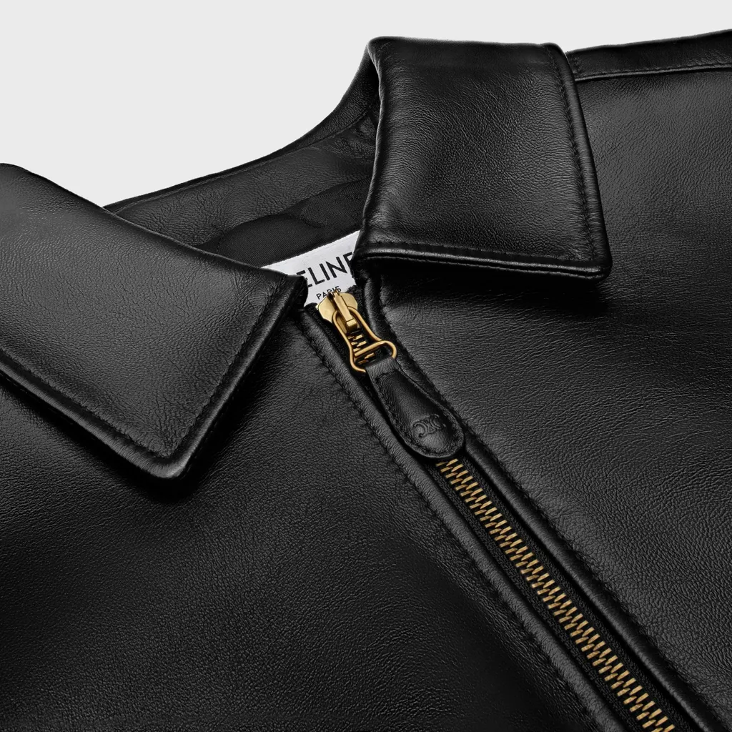 Aviator Blouson Jacket In Soft Lambskin