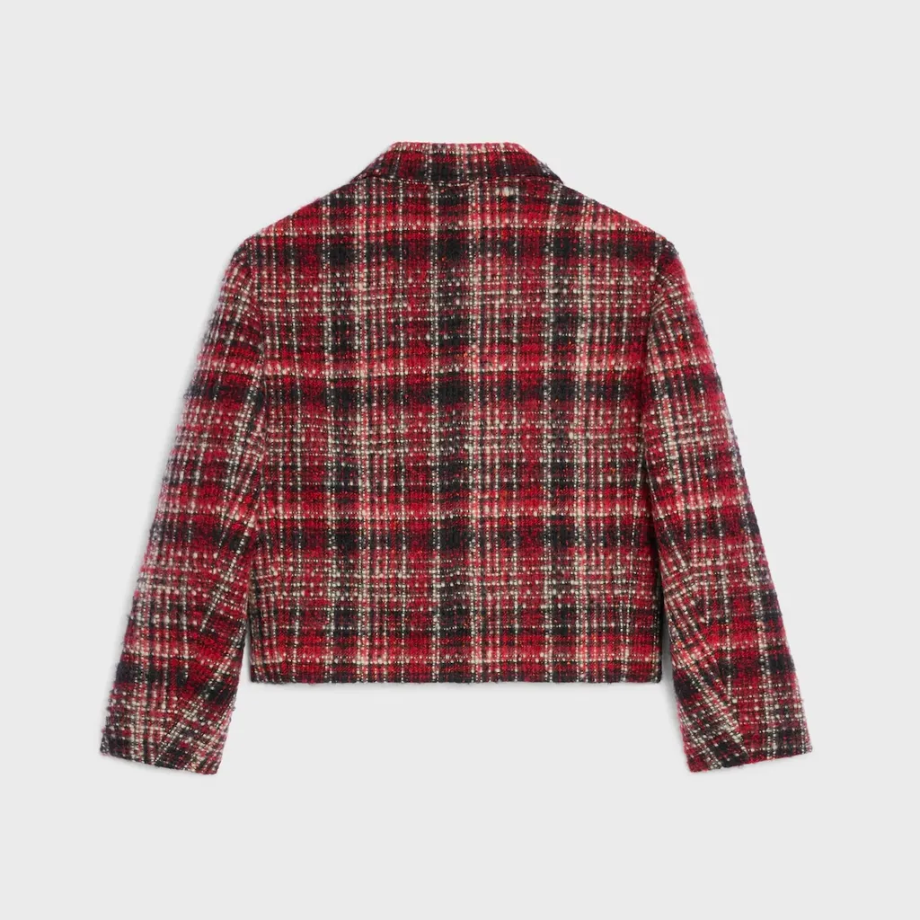 Charlotte Jacket In Check Wool Natté