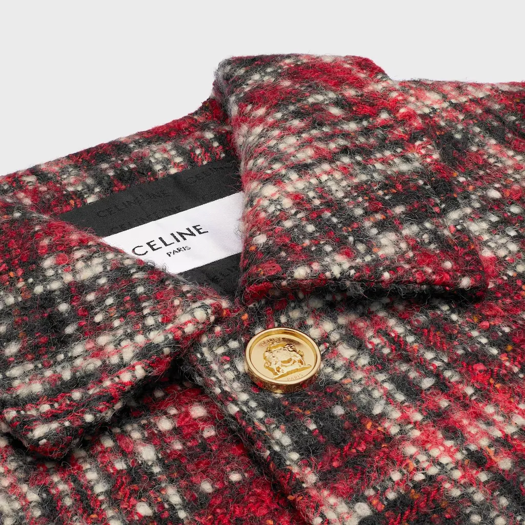 Charlotte Jacket In Check Wool Natté