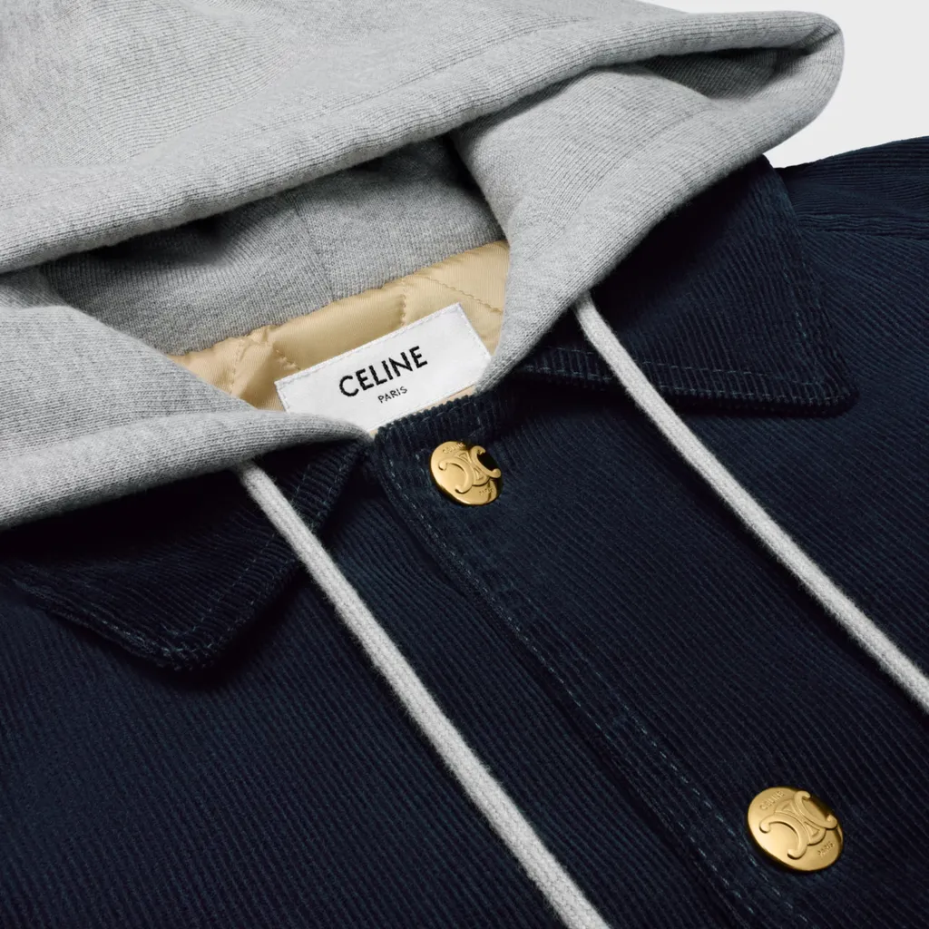 Triomphe Car Coat Jacket In Corduroy